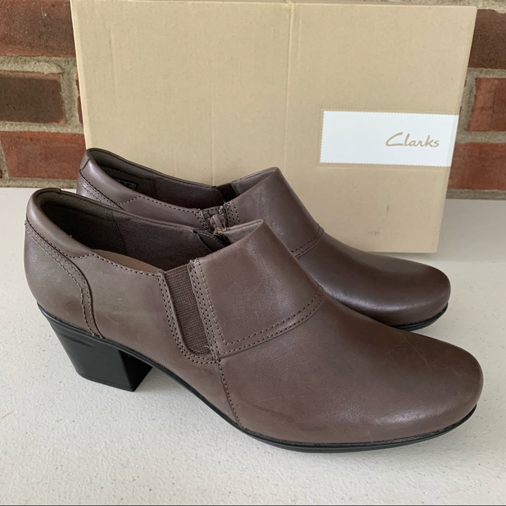 Clarks Emslie Craft grey leather comfort shoes